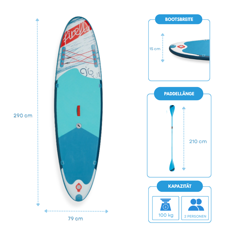 Aufblasbares Stand Up Paddle Komplettset